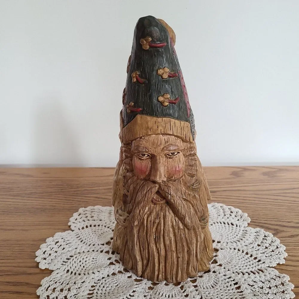 Three Faces of Santa Unique Christmas Holiday Decor Table Shelf Sitter Vintage